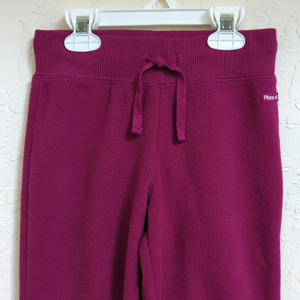 🌻 The Children's Place Girls Fuchsia Fleece Flared Sweatpants Size 6X/7